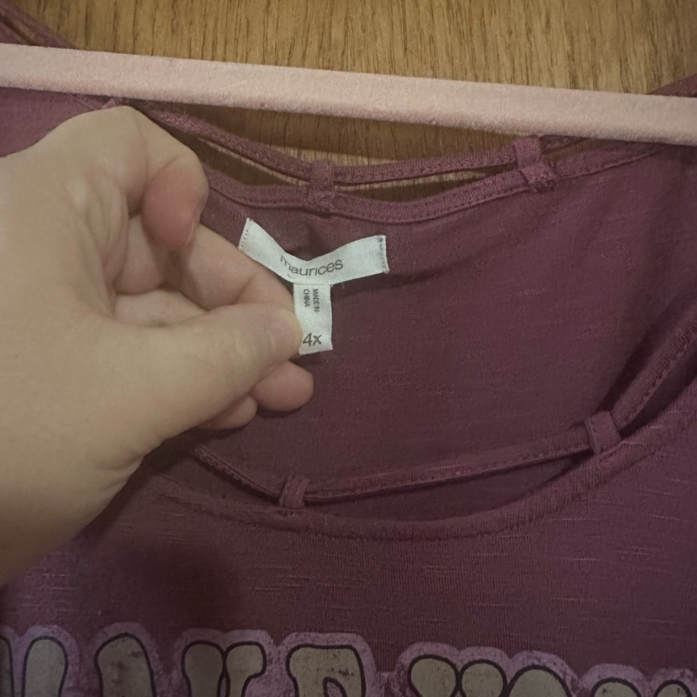 Women's Purple Graphic Tank Top - Picture 3 of 4
